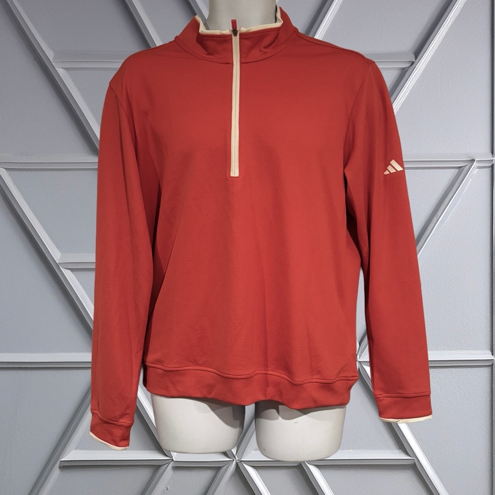 Adidas Men’s Lightweight 1/4 Zip Golf Top – NWT – Melon – Size M